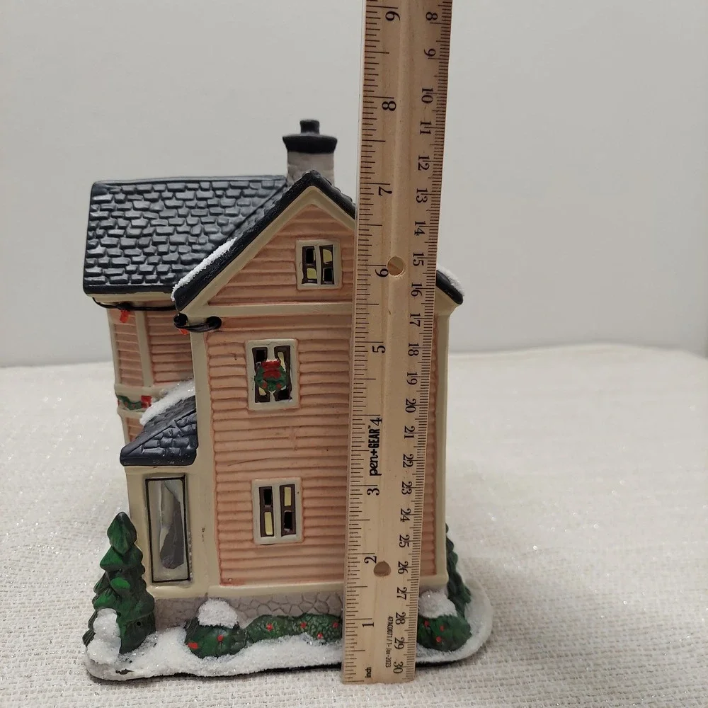St Nicholas Square Village Collection 2013 Decorating the Tree Illuminated House